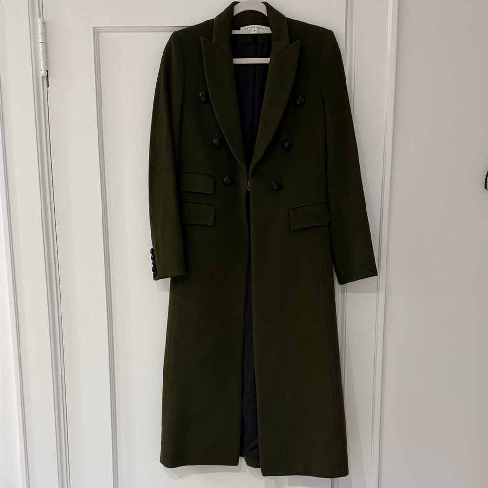 Veronica Beard Dark Green Wool & Cashmere Coat